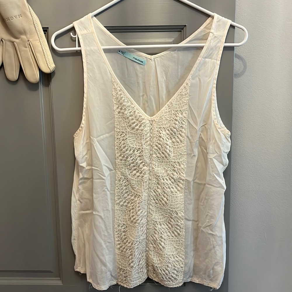 Medium lightweight cream tank from Maurices